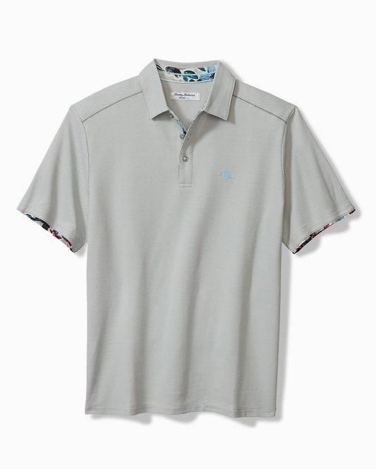 Tommy Bahama | Big & Tall Tropicano Blooms Five O'Clock IslandZone® Polo / Concrete Grey