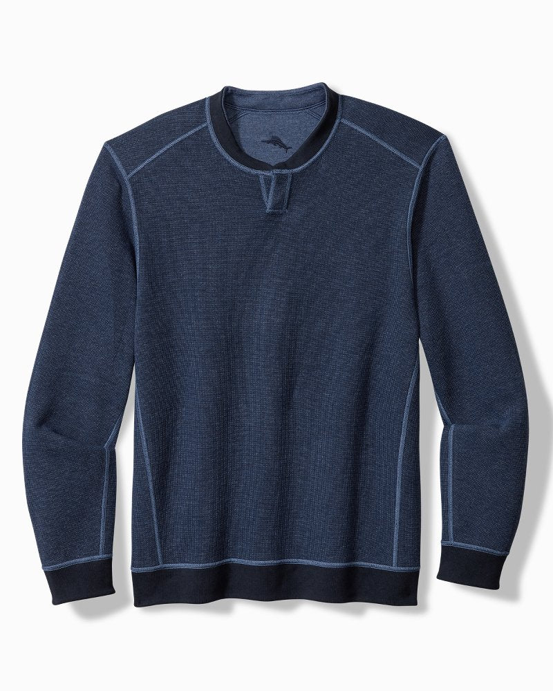 Tommy Bahama | Big & Tall Flip Coast Reversible Abaco Sweatshirt / Blue Note Heather