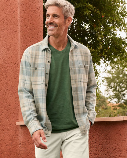 Tommy Bahama | Big & Tall Fireside Modesto Stretch Flannel Shirt / Wind's Breath