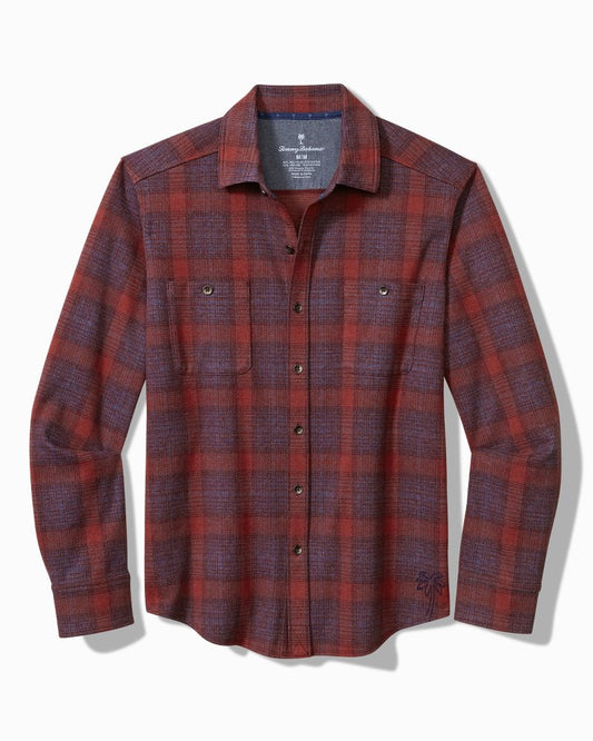Tommy Bahama | Big & Tall Fireside San Miguel Stretch Flannel Shirt / Rhododendron