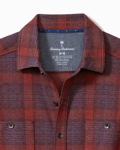 Tommy Bahama | Big & Tall Fireside San Miguel Stretch Flannel Shirt / Rhododendron