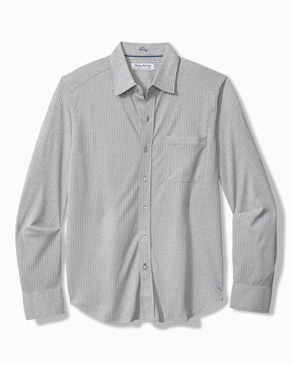 Tommy Bahama | Big & Tall San Lucio Studio Stripe Knit Stretch Shirt / Dark Slate