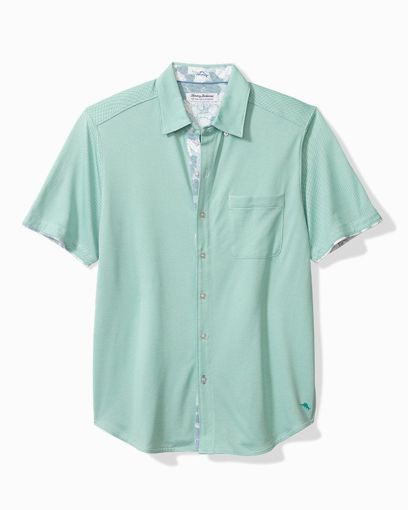 Tommy Bahama | Big & Tall San Lucio Cali Blooms Happy Hour Knit Stretch Shirt / Azul Mar