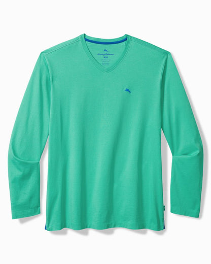 Tommy Bahama | Big & Tall Bali Skyline V-Neck Long-Sleeve T-Shirt / Kohala Teal