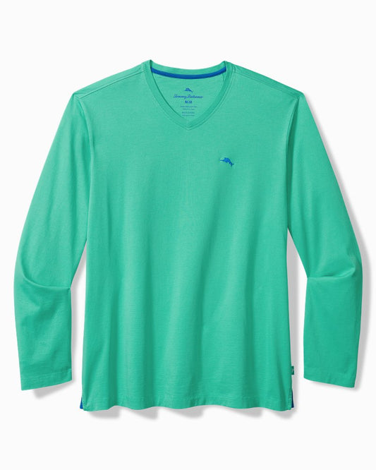 Tommy Bahama | Big & Tall Bali Skyline V-Neck Long-Sleeve T-Shirt / Kohala Teal