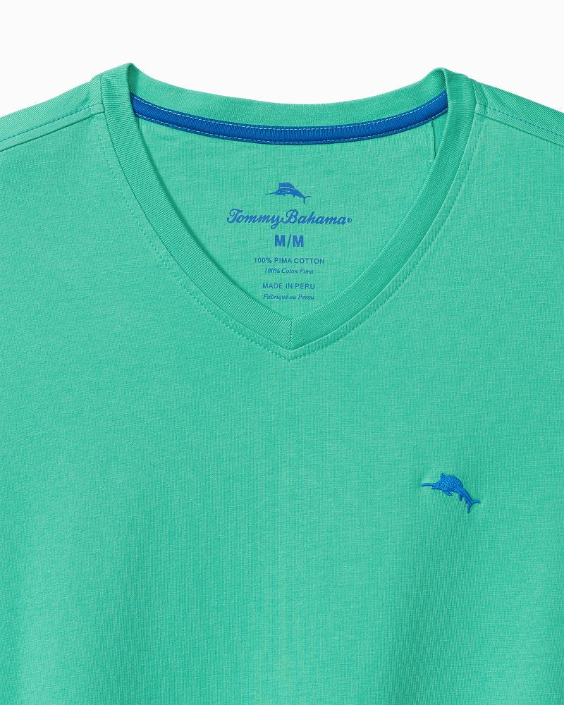 Tommy Bahama | Big & Tall Bali Skyline V-Neck Long-Sleeve T-Shirt / Kohala Teal