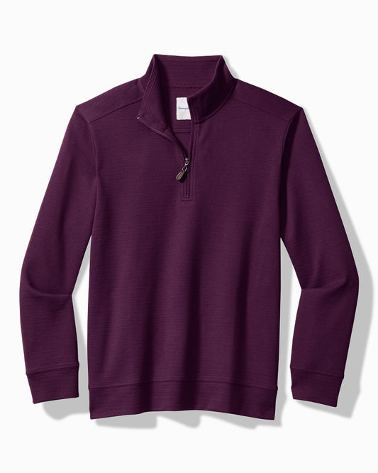 Tommy Bahama | Big & Tall St. Kitts Half-Zip Sweatshirt / Purple Passage