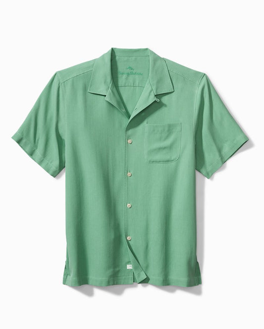 Tommy Bahama | Big & Tall Hawaiian Herringbone Camp Shirt / Spring Pool