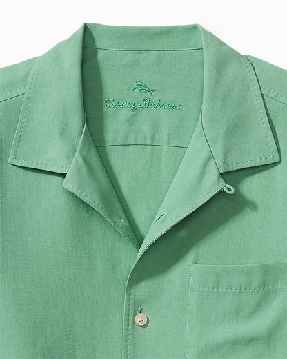 Tommy Bahama | Big & Tall Hawaiian Herringbone Camp Shirt / Spring Pool