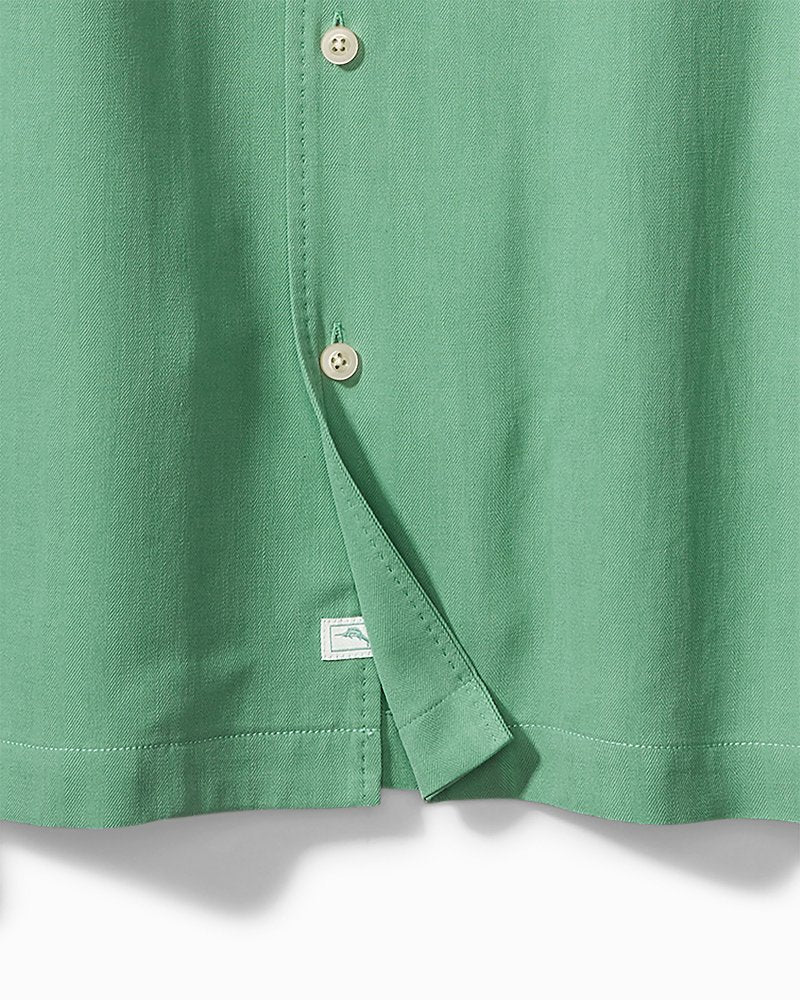 Tommy Bahama | Big & Tall Hawaiian Herringbone Camp Shirt / Spring Pool
