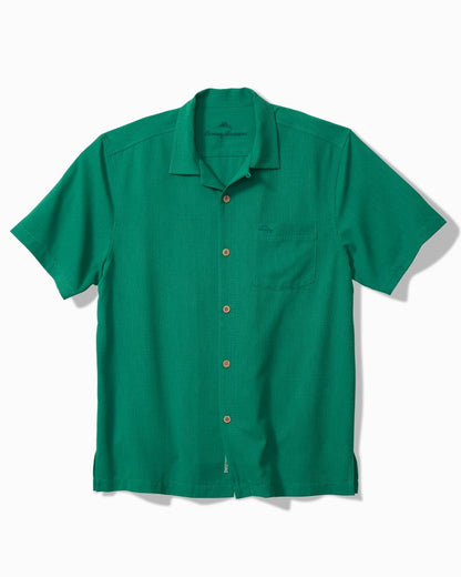 Tommy Bahama | Big & Tall Coastal Breeze Check IslandZone® Camp Shirt / Cadmium Green