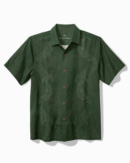 Tommy Bahama | Big & Tall Bali Border Silk Camp Shirt / Emerald