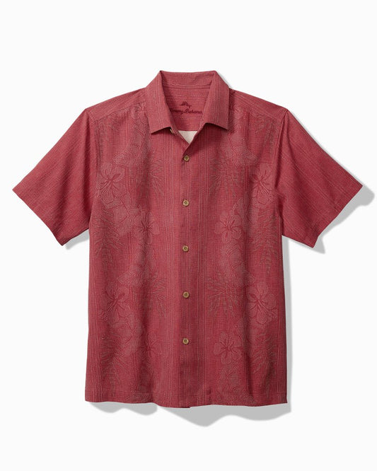 Tommy Bahama | Big & Tall Bali Border Silk Camp Shirt / Deep Havana