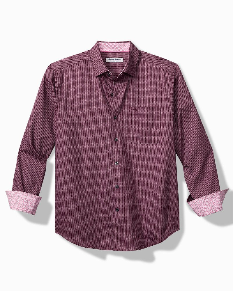 Tommy Bahama | Big & Tall Sarasota Stretch Ventura Isles IslandZone® Stripe Shirt / Grape Wine