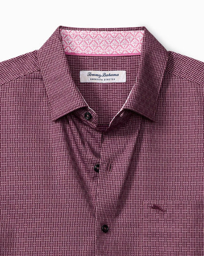 Tommy Bahama | Big & Tall Sarasota Stretch Ventura Isles IslandZone® Stripe Shirt / Grape Wine