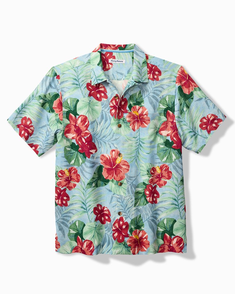Tommy Bahama | Big & Tall Fridas Garden Silk Camp Shirt / Morning Sky