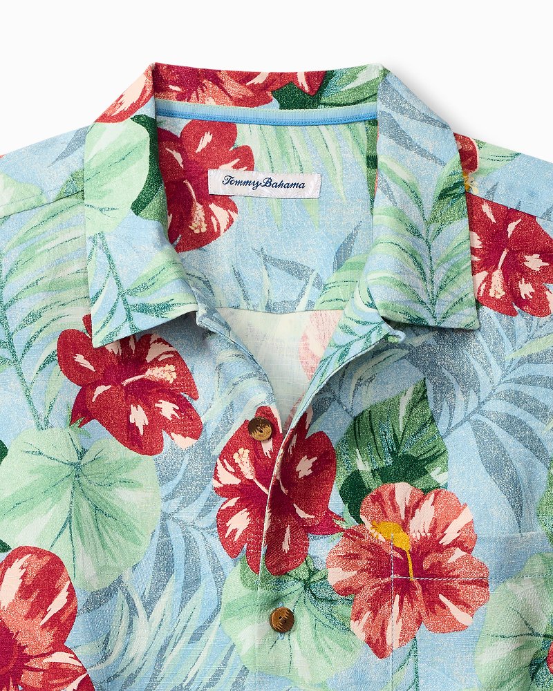 Tommy Bahama | Big & Tall Fridas Garden Silk Camp Shirt / Morning Sky