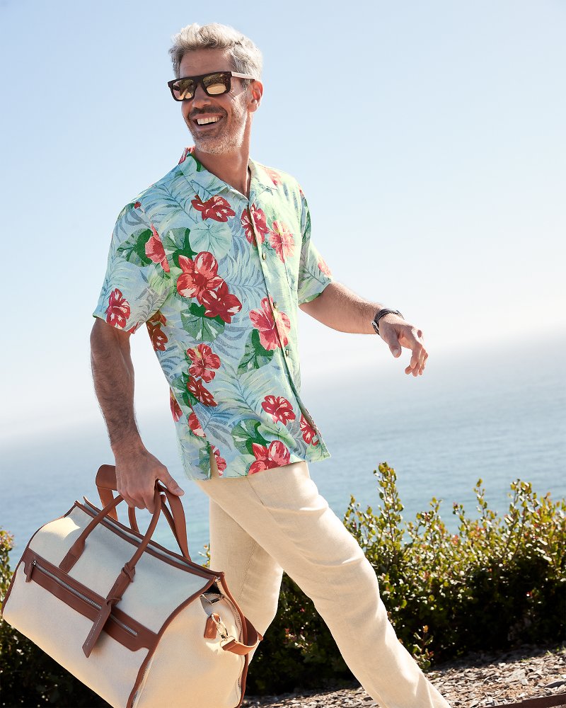 Tommy Bahama | Big & Tall Fridas Garden Silk Camp Shirt / Morning Sky