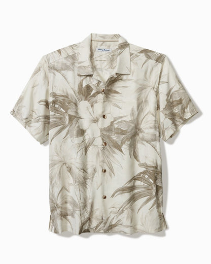 Tommy Bahama | Big & Tall Flora Oasis IslandZone® Camp Shirt / Pure Khaki
