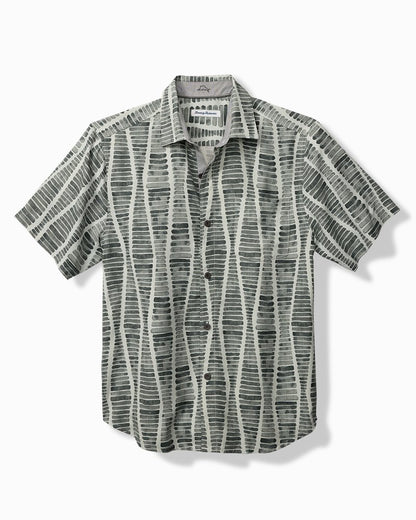 Tommy Bahama | Big & Tall Boardwalk Blues Silk Camp Shirt / Carbon Grey