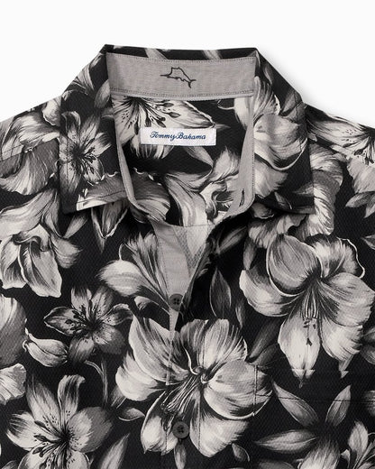 Tommy Bahama | Big & Tall Hibiscus Hideaway Silk Camp Shirt / Black
