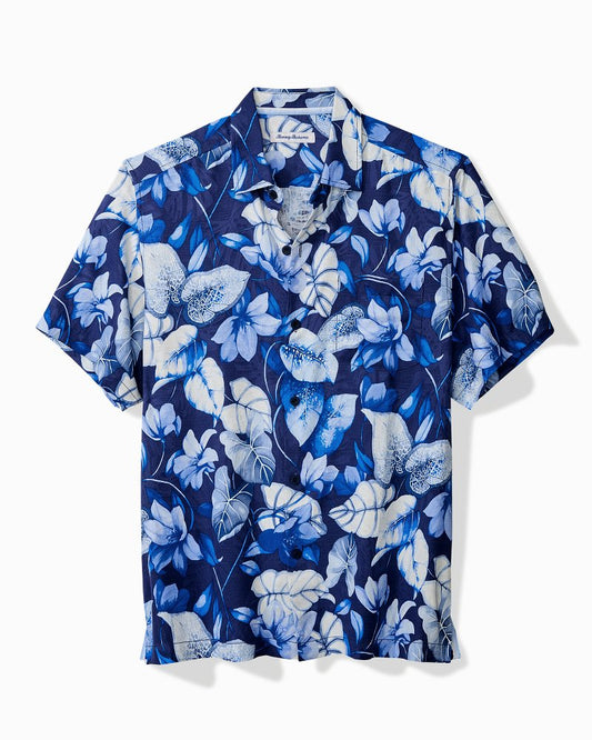 Tommy Bahama | Big & Tall Azure Escape Silk Camp Shirt / Royal Indigo