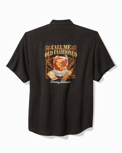 Tommy Bahama | Big & Tall Call Me Old Fashioned Silk Camp Shirt / Black