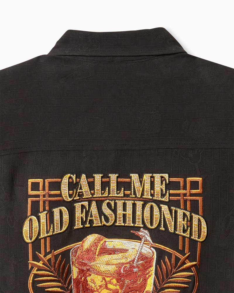Tommy Bahama | Big & Tall Call Me Old Fashioned Silk Camp Shirt / Black