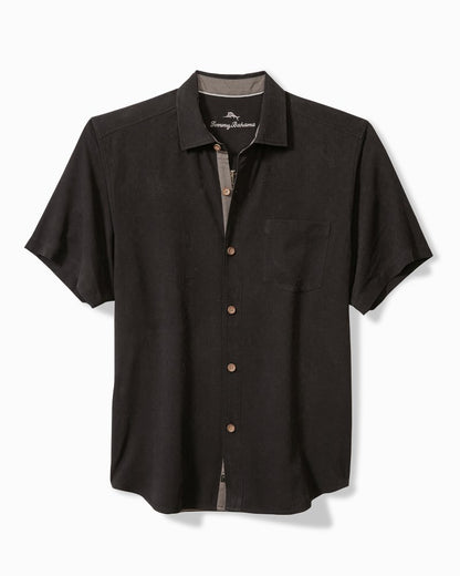 Tommy Bahama | Big & Tall Call Me Old Fashioned Silk Camp Shirt / Black