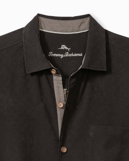 Tommy Bahama | Big & Tall Call Me Old Fashioned Silk Camp Shirt / Black
