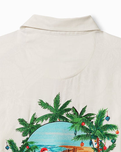 Tommy Bahama | Big & Tall Surf the Yule Tide Silk Camp Shirt / Continental