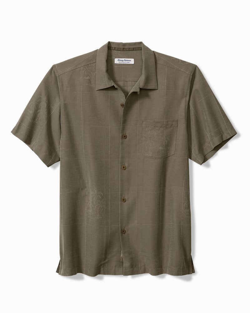 Tommy Bahama | Big & Tall Coconut Point Palm Isle IslandZone® Camp Shirt / Desert Island Green