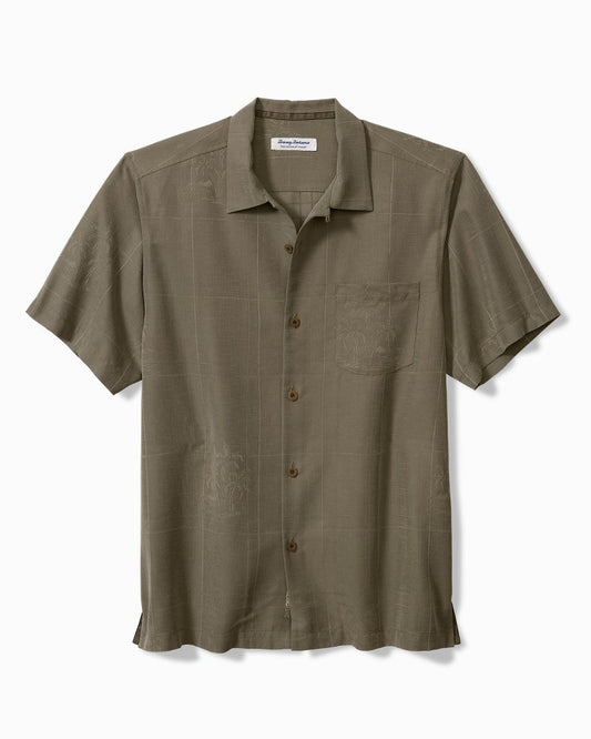 Tommy Bahama | Big & Tall Coconut Point Palm Isle IslandZone® Camp Shirt / Desert Island Green