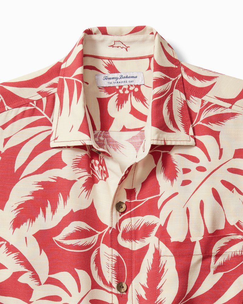 Tommy Bahama | Big & Tall Veracruz Cay Lindavista Leaves Short-Sleeve Shirt / Dark Havana