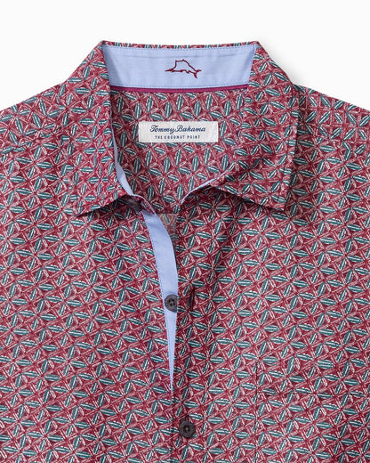Tommy Bahama | Big & Tall Coconut Point Beachcomber Geo IslandZone® Camp Shirt / After Dark