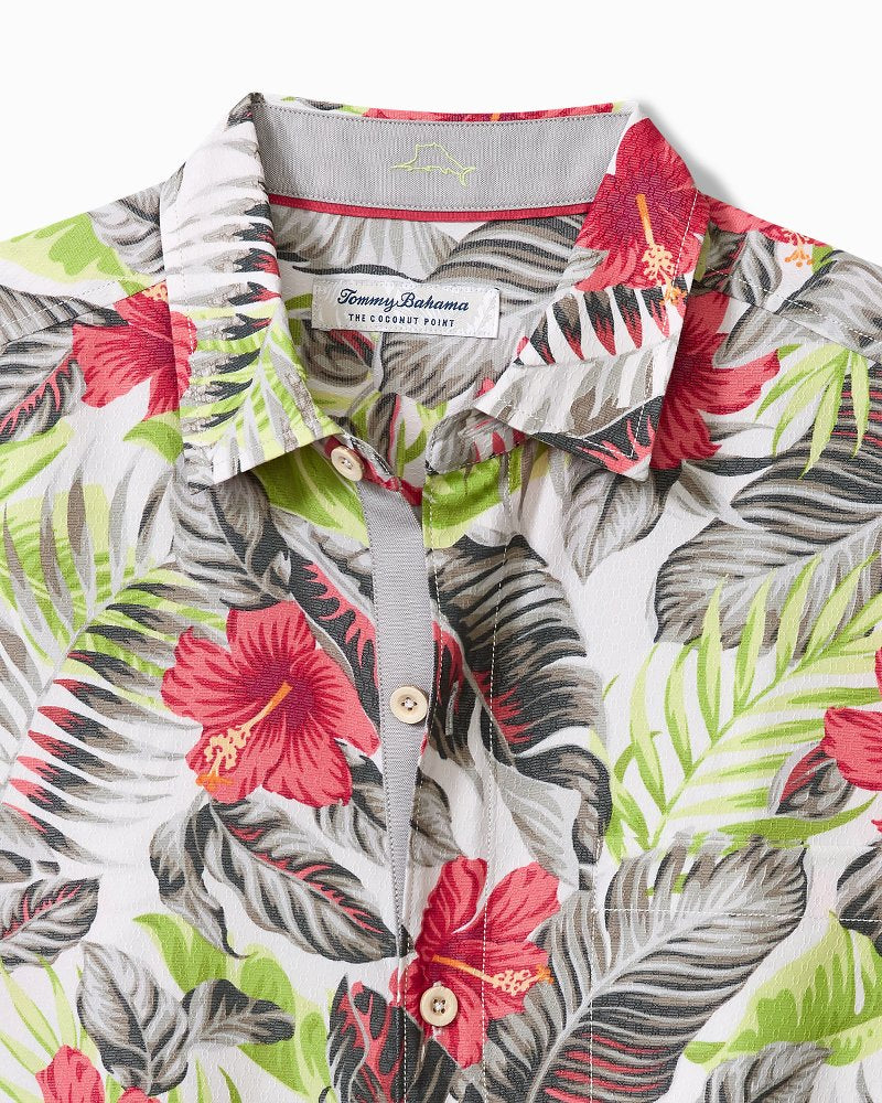 Tommy Bahama | Big & Tall Coconut Point Hibiscus Shores IslandZone® Camp Shirt / Summer Grey