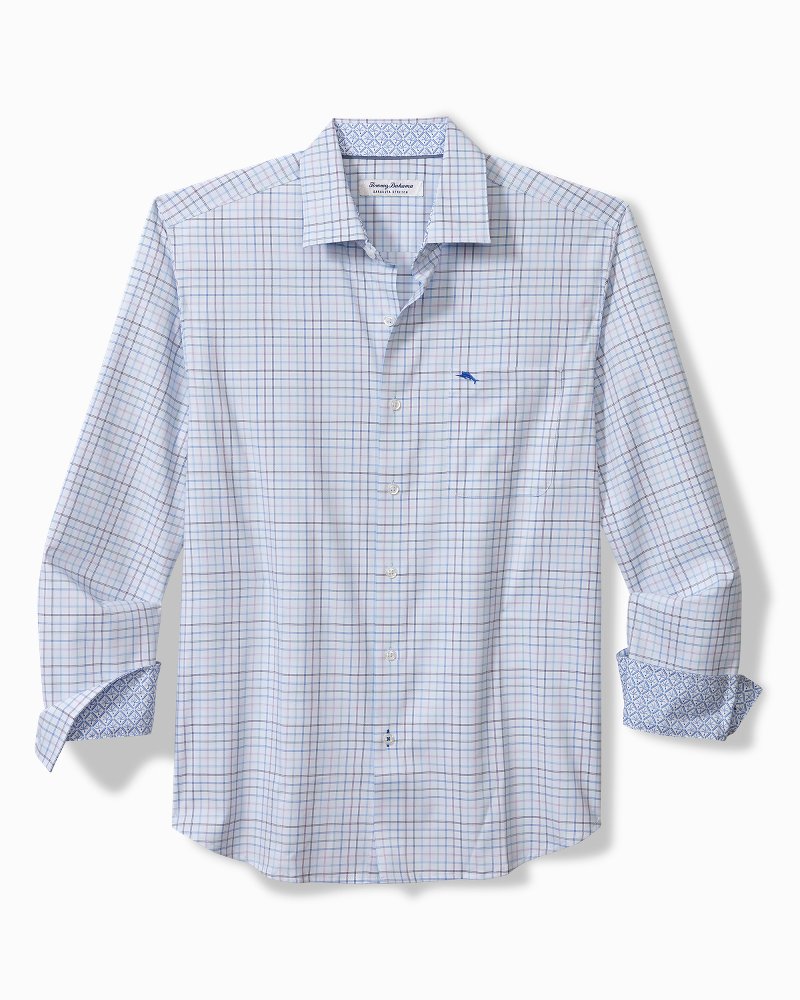 Tommy Bahama | Big & Tall Sarasota Stretch Cabo Check IslandZone® Shirt / Chambray Blue