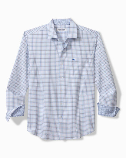 Tommy Bahama | Big & Tall Sarasota Stretch Cabo Check IslandZone® Shirt / Chambray Blue