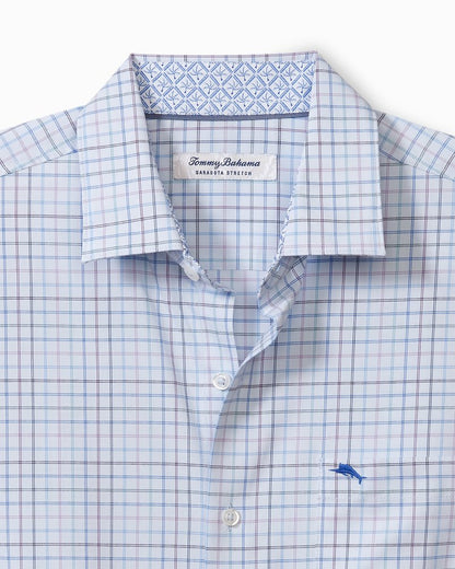 Tommy Bahama | Big & Tall Sarasota Stretch Cabo Check IslandZone® Shirt / Chambray Blue