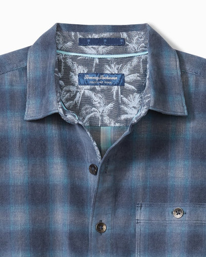 Tommy Bahama | Big & Tall Coastline Cord Stretch Ombré Check Shirt / Dockside Blue