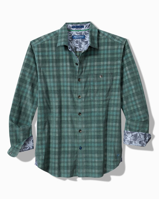 Tommy Bahama | Big & Tall Coastline Cord Stretch Lagoon Check Shirt / Deep Slate