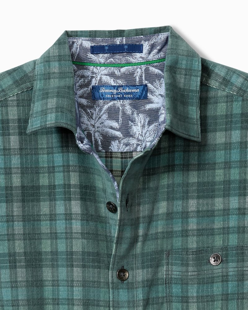 Tommy Bahama | Big & Tall Coastline Cord Stretch Lagoon Check Shirt / Deep Slate