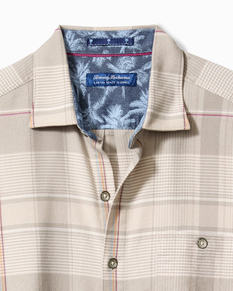 Tommy Bahama | Big & Tall Canyon Beach Pebble Cay Plaid Stretch Flannel Shirt / Feather Down