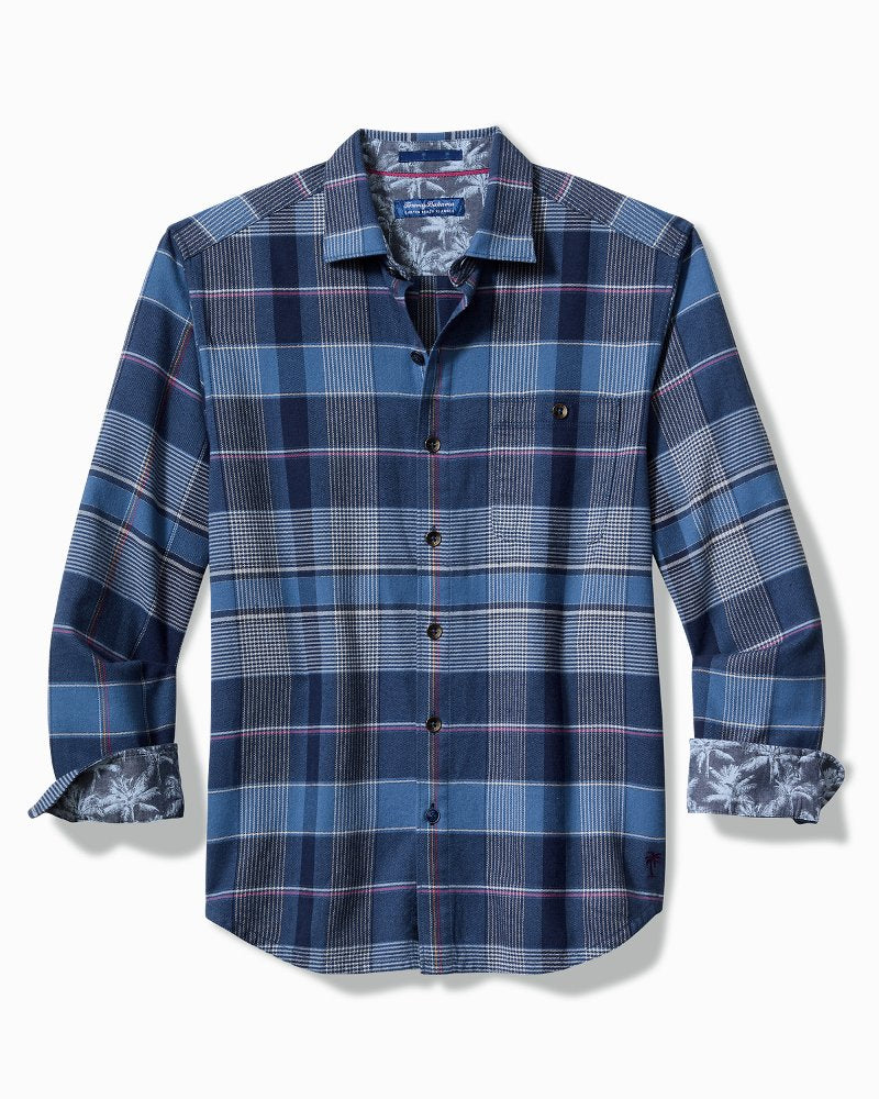 Tommy Bahama | Big & Tall Canyon Beach Pebble Cay Plaid Stretch Flannel Shirt / Dockside Blue