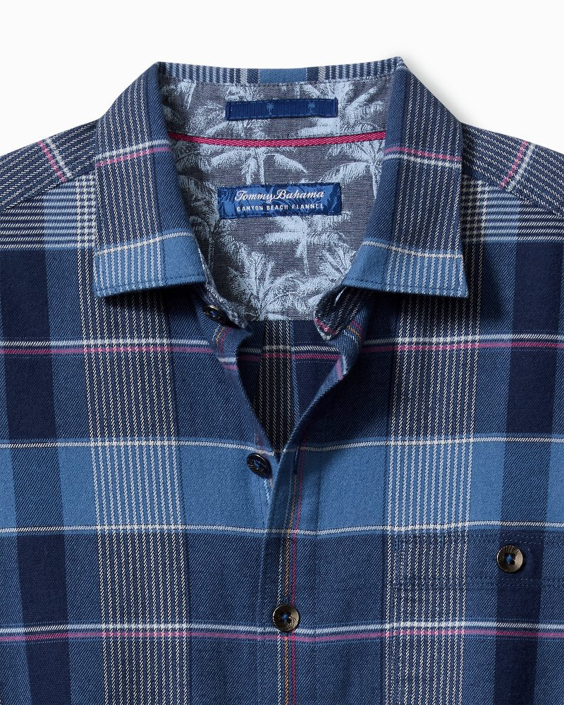 Tommy Bahama | Big & Tall Canyon Beach Pebble Cay Plaid Stretch Flannel Shirt / Dockside Blue