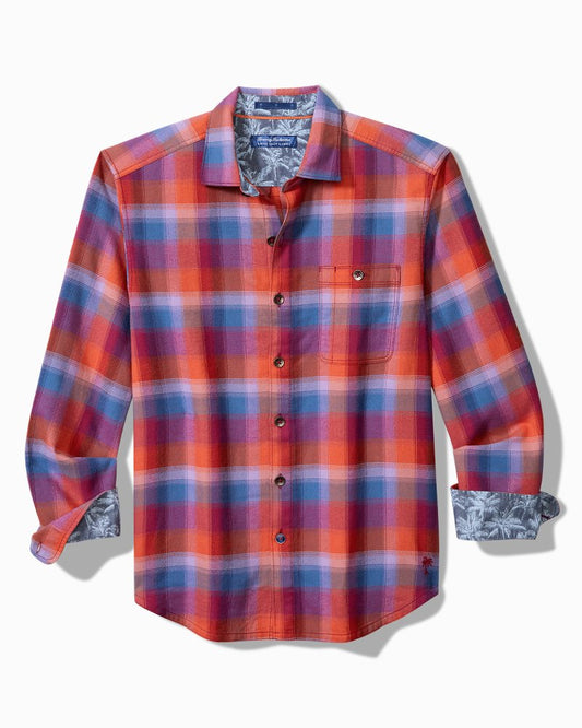 Tommy Bahama | Big & Tall Canyon Beach Fireside Check Stretch Flannel Shirt / Dockside Blue
