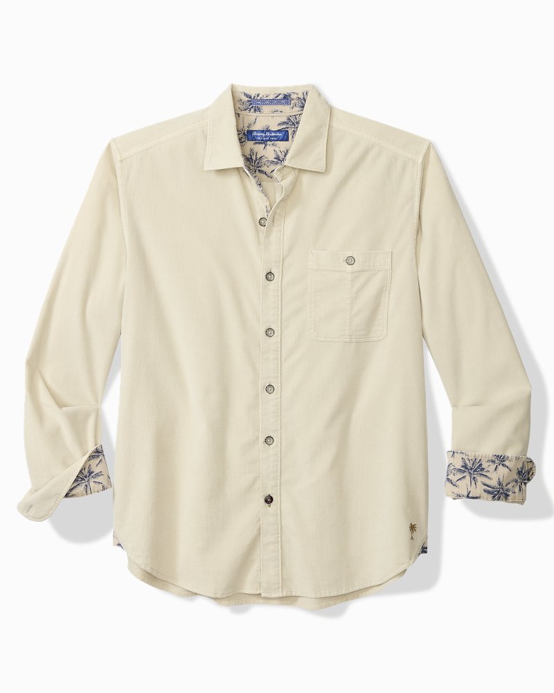 Tommy Bahama | Big & Tall Coastline Cord Stretch Sun Fade Shirt / Warm Mist