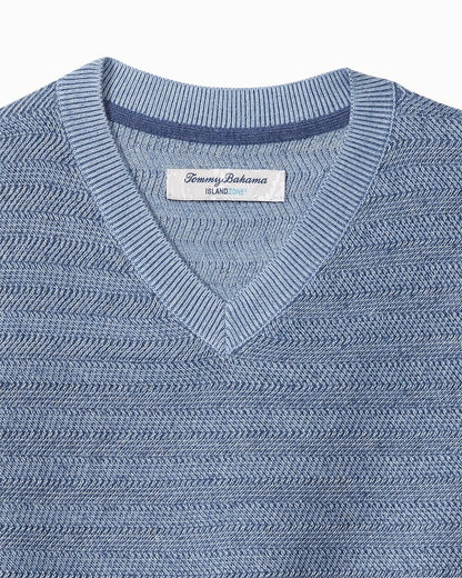 Tommy Bahama | Big & Tall Coolside Course IslandZone® Sweater / Buccaneer Blue