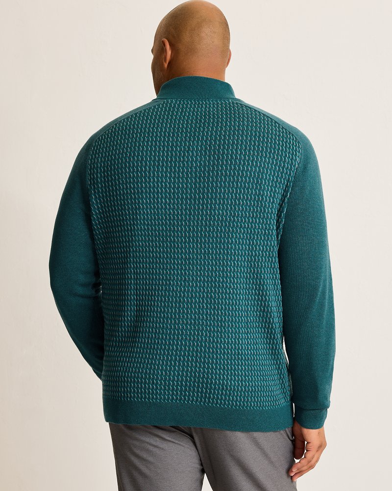 Tommy Bahama | Big & Tall Coastal Shores Half-Zip Sweater / Seaway