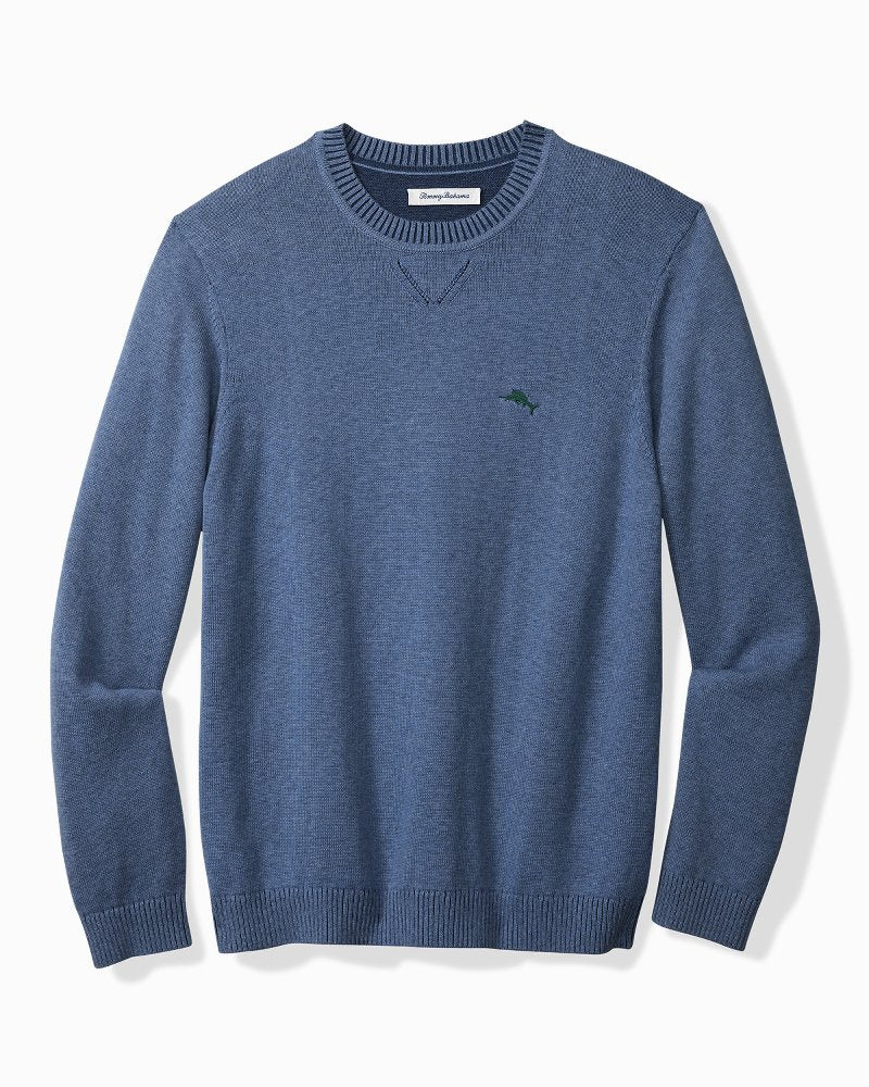 Tommy Bahama | Big & Tall Marlin Luxe Crew Sweater / Dutch Blue Hthr